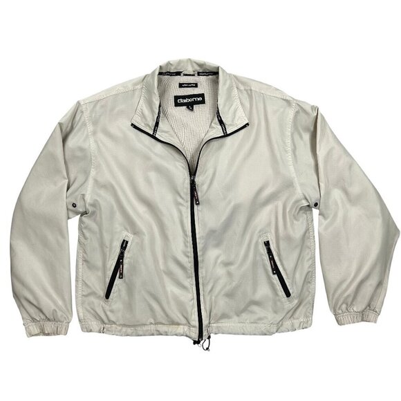 Claiborne Men's Packable Tan Nylon Ripstop Full-Zip Active Vented Jacket Size L - Picture 1 of 11